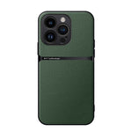Capa de Telemóvel Antichoque de Cobertura Total Magnética em Pele Litchi, Para iPhone 16, Para iPhone 15 Pro Max, Para iPhone 15 Pro, Para iPhone 15 Plus, Para iPhone 15, Para iPhone 14 Plus, Para iPhone 14, Para iPhone 14 Pro