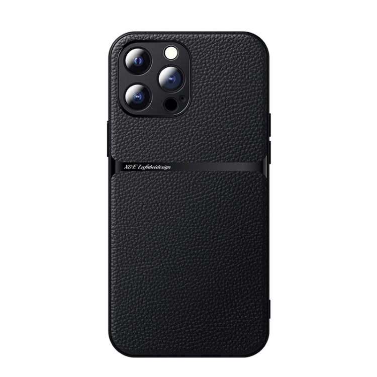 Capa Magnética em Pele Litchi com Cobertura Total Amortecedora, Para iPhone 14 Pro Max, Para iPhone 13 Pro Max, Para iPhone 13 Pro, Para iPhone 13, Para iPhone 12, Para iPhone 12 Pro Max, Para iPhone 12 Pro, Para iPhone 11 Pro Max