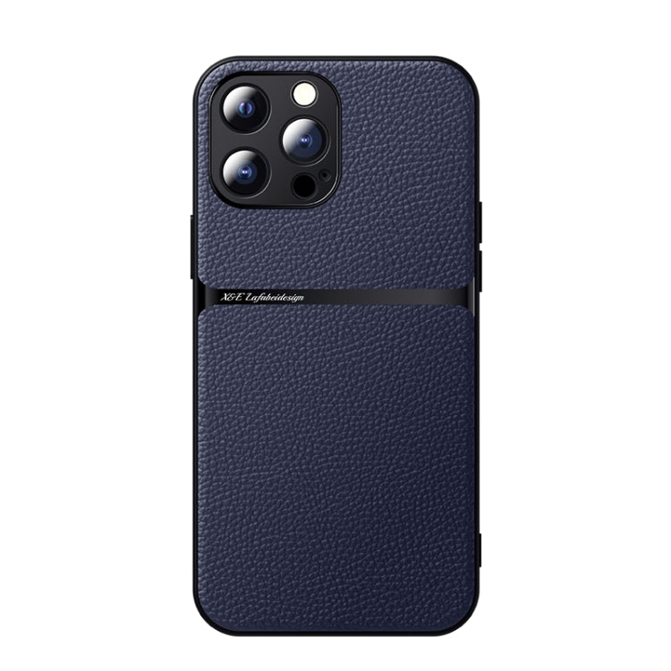 Capa Magnética em Pele Litchi com Cobertura Total Amortecedora, Para iPhone 14 Pro Max, Para iPhone 13 Pro Max, Para iPhone 13 Pro, Para iPhone 13, Para iPhone 12, Para iPhone 12 Pro Max, Para iPhone 12 Pro, Para iPhone 11 Pro Max