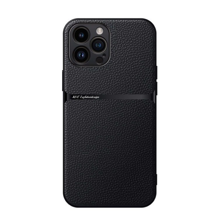 Capa Magnética em Pele Litchi com Cobertura Total Amortecedora, Para iPhone 14 Pro Max, Para iPhone 13 Pro Max, Para iPhone 13 Pro, Para iPhone 13, Para iPhone 12, Para iPhone 12 Pro Max, Para iPhone 12 Pro, Para iPhone 11 Pro Max
