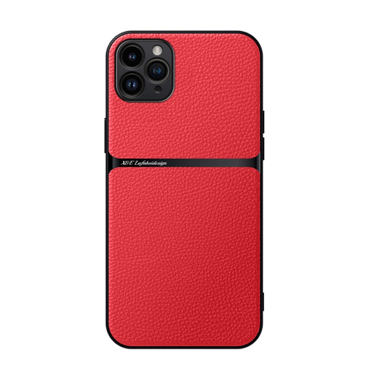 Capa Magnética em Pele Litchi com Cobertura Total Amortecedora, Para iPhone 14 Pro Max, Para iPhone 13 Pro Max, Para iPhone 13 Pro, Para iPhone 13, Para iPhone 12, Para iPhone 12 Pro Max, Para iPhone 12 Pro, Para iPhone 11 Pro Max