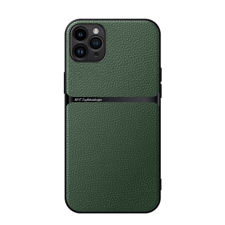 Capa Magnética em Pele Litchi com Cobertura Total Amortecedora, Para iPhone 14 Pro Max, Para iPhone 13 Pro Max, Para iPhone 13 Pro, Para iPhone 13, Para iPhone 12, Para iPhone 12 Pro Max, Para iPhone 12 Pro, Para iPhone 11 Pro Max