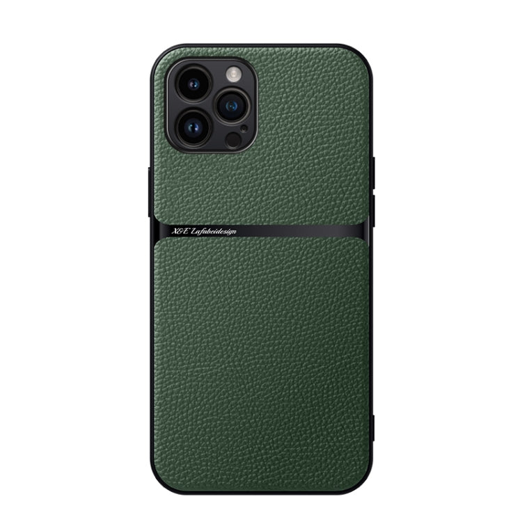 Capa Magnética em Pele Litchi com Cobertura Total Amortecedora, Para iPhone 14 Pro Max, Para iPhone 13 Pro Max, Para iPhone 13 Pro, Para iPhone 13, Para iPhone 12, Para iPhone 12 Pro Max, Para iPhone 12 Pro, Para iPhone 11 Pro Max