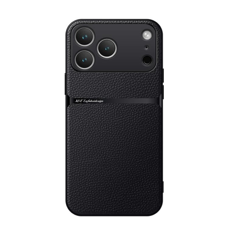 Capa para telemóvel em pele Litchi com cobertura total magnética e proteção contra choques, para iPhone 17e / 16e, para iPhone 17 Pro Max, para iPhone 17 Pro, para iPhone 17, para iPhone Air, para iPhone 16 Pro Max, para iPhone 16 Pro, para iPhone 16 Plus