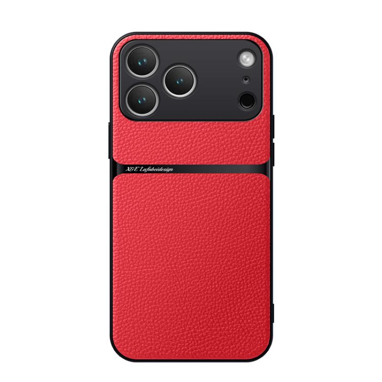 Capa para telemóvel em pele Litchi com cobertura total magnética e proteção contra choques, para iPhone 17e / 16e, para iPhone 17 Pro Max, para iPhone 17 Pro, para iPhone 17, para iPhone Air, para iPhone 16 Pro Max, para iPhone 16 Pro, para iPhone 16 Plus
