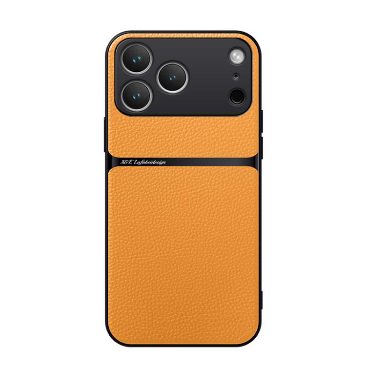 Capa para telemóvel em pele Litchi com cobertura total magnética e proteção contra choques, para iPhone 17e / 16e, para iPhone 17 Pro Max, para iPhone 17 Pro, para iPhone 17, para iPhone Air, para iPhone 16 Pro Max, para iPhone 16 Pro, para iPhone 16 Plus