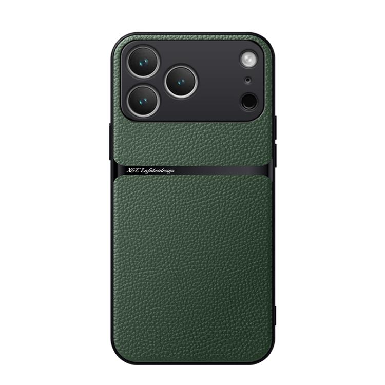 Capa para telemóvel em pele Litchi com cobertura total magnética e proteção contra choques, para iPhone 17e / 16e, para iPhone 17 Pro Max, para iPhone 17 Pro, para iPhone 17, para iPhone Air, para iPhone 16 Pro Max, para iPhone 16 Pro, para iPhone 16 Plus