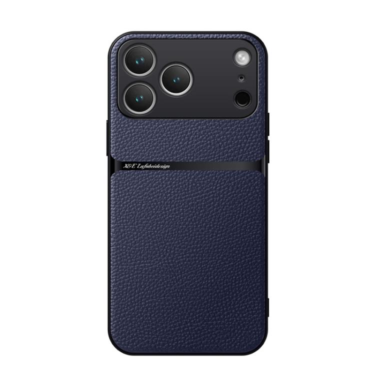 Capa para telemóvel em pele Litchi com cobertura total magnética e proteção contra choques, para iPhone 17e / 16e, para iPhone 17 Pro Max, para iPhone 17 Pro, para iPhone 17, para iPhone Air, para iPhone 16 Pro Max, para iPhone 16 Pro, para iPhone 16 Plus
