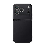 Capa para telemóvel em pele Litchi com cobertura total magnética e proteção contra choques, para iPhone 17e / 16e, para iPhone 17 Pro Max, para iPhone 17 Pro, para iPhone 17, para iPhone Air, para iPhone 16 Pro Max, para iPhone 16 Pro, para iPhone 16 Plus