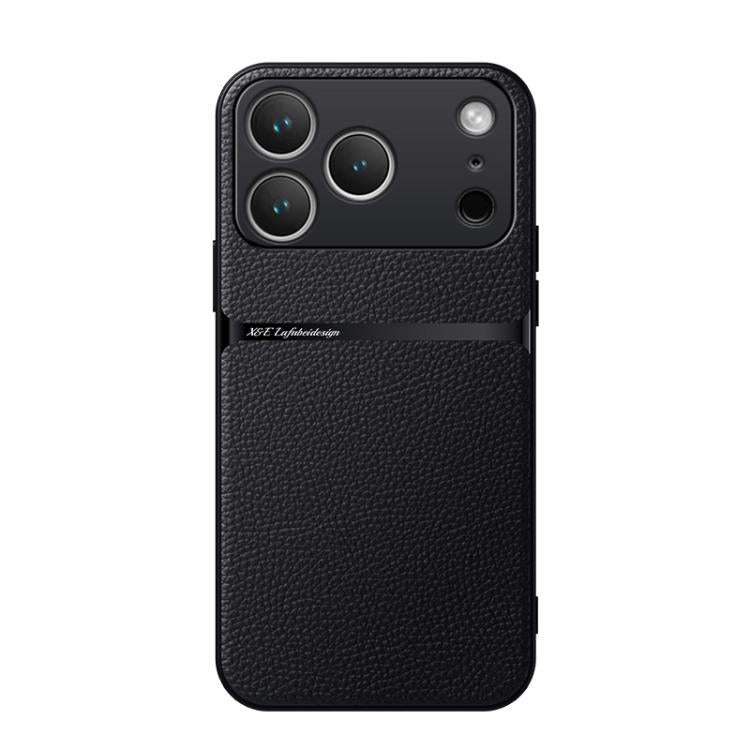 Capa para telemóvel em pele Litchi com cobertura total magnética e proteção contra choques, para iPhone 17e / 16e, para iPhone 17 Pro Max, para iPhone 17 Pro, para iPhone 17, para iPhone Air, para iPhone 16 Pro Max, para iPhone 16 Pro, para iPhone 16 Plus