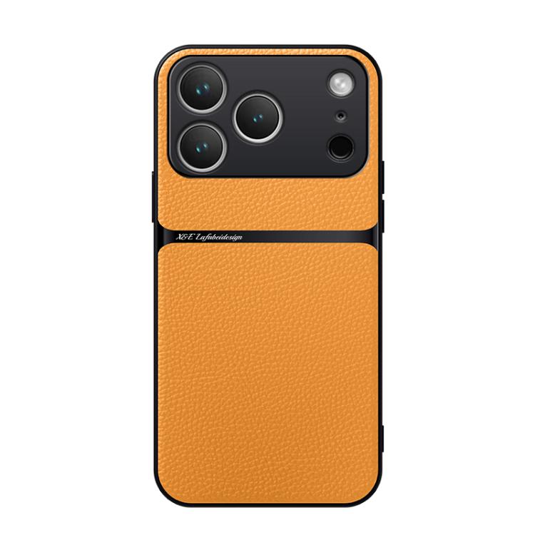 Capa para telemóvel em pele Litchi com cobertura total magnética e proteção contra choques, para iPhone 17e / 16e, para iPhone 17 Pro Max, para iPhone 17 Pro, para iPhone 17, para iPhone Air, para iPhone 16 Pro Max, para iPhone 16 Pro, para iPhone 16 Plus
