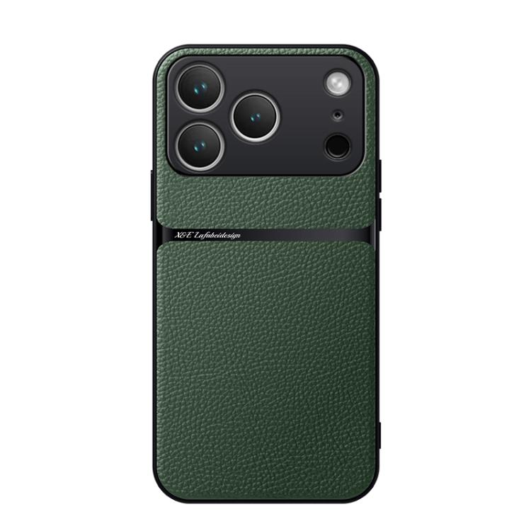 Capa para telemóvel em pele Litchi com cobertura total magnética e proteção contra choques, para iPhone 17e / 16e, para iPhone 17 Pro Max, para iPhone 17 Pro, para iPhone 17, para iPhone Air, para iPhone 16 Pro Max, para iPhone 16 Pro, para iPhone 16 Plus