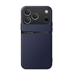 Capa para telemóvel em pele Litchi com cobertura total magnética e proteção contra choques, para iPhone 17e / 16e, para iPhone 17 Pro Max, para iPhone 17 Pro, para iPhone 17, para iPhone Air, para iPhone 16 Pro Max, para iPhone 16 Pro, para iPhone 16 Plus