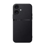 Capa para telemóvel em pele Litchi com cobertura total magnética e proteção contra choques, para iPhone 17e / 16e, para iPhone 17 Pro Max, para iPhone 17 Pro, para iPhone 17, para iPhone Air, para iPhone 16 Pro Max, para iPhone 16 Pro, para iPhone 16 Plus