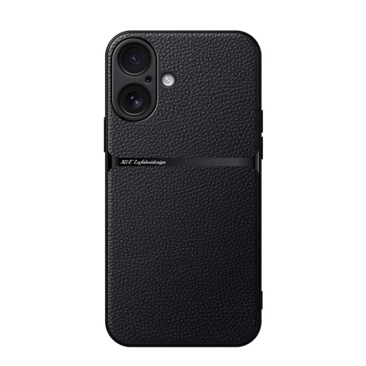 Capa para telemóvel em pele Litchi com cobertura total magnética e proteção contra choques, para iPhone 17e / 16e, para iPhone 17 Pro Max, para iPhone 17 Pro, para iPhone 17, para iPhone Air, para iPhone 16 Pro Max, para iPhone 16 Pro, para iPhone 16 Plus