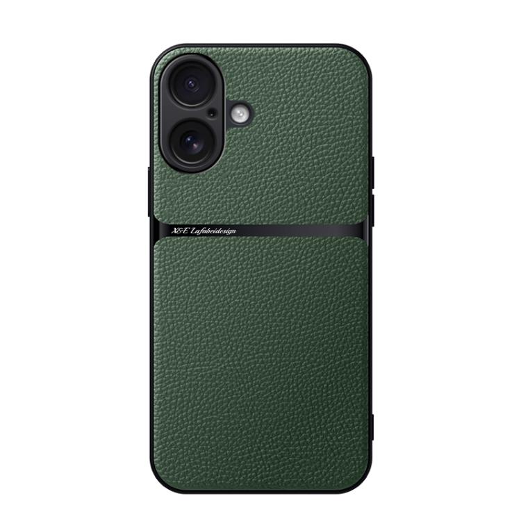 Capa para telemóvel em pele Litchi com cobertura total magnética e proteção contra choques, para iPhone 17e / 16e, para iPhone 17 Pro Max, para iPhone 17 Pro, para iPhone 17, para iPhone Air, para iPhone 16 Pro Max, para iPhone 16 Pro, para iPhone 16 Plus
