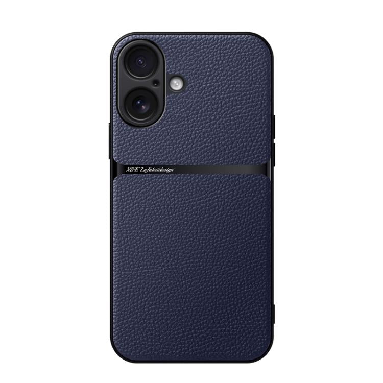 Capa para telemóvel em pele Litchi com cobertura total magnética e proteção contra choques, para iPhone 17e / 16e, para iPhone 17 Pro Max, para iPhone 17 Pro, para iPhone 17, para iPhone Air, para iPhone 16 Pro Max, para iPhone 16 Pro, para iPhone 16 Plus