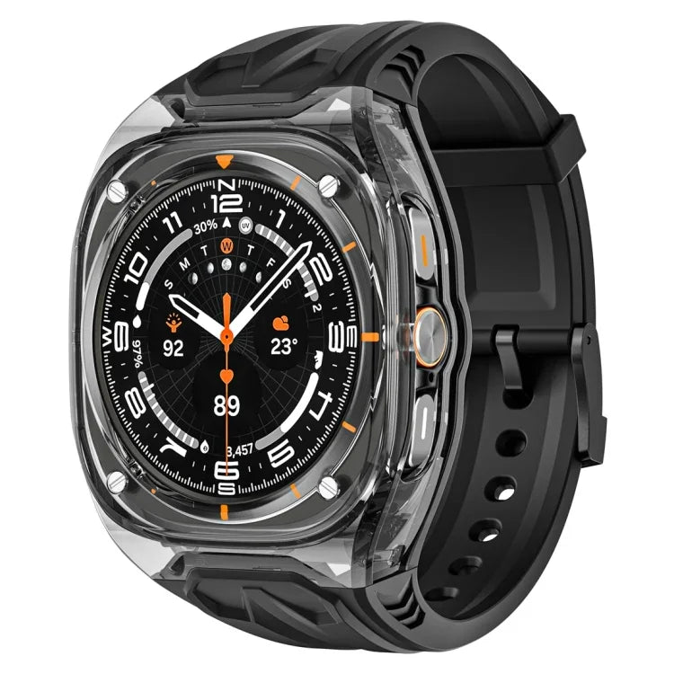 Pulseira com Capa de Relógio Híbrida em PC Modificado e TPU, Para Samsung Galaxy Watch Ultra 47mm / Ultra 2025
