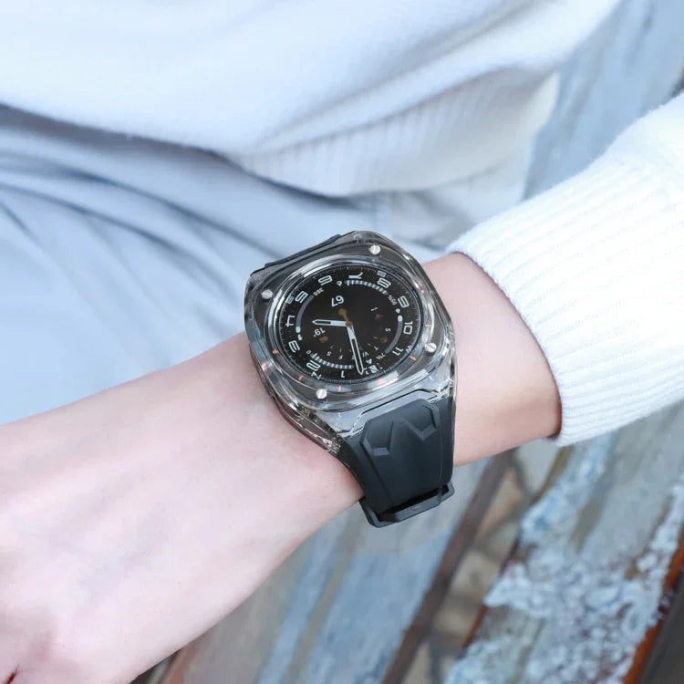 Pulseira com Capa de Relógio Híbrida em PC Modificado e TPU, Para Samsung Galaxy Watch Ultra 47mm / Ultra 2025