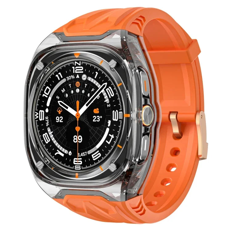 Pulseira com Capa de Relógio Híbrida em PC Modificado e TPU, Para Samsung Galaxy Watch Ultra 47mm / Ultra 2025