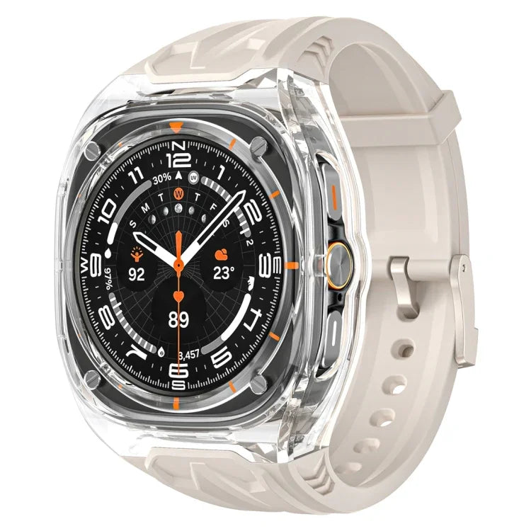 Pulseira com Capa de Relógio Híbrida em PC Modificado e TPU, Para Samsung Galaxy Watch Ultra 47mm / Ultra 2025