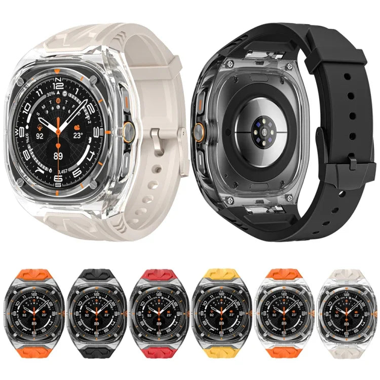 Pulseira com Capa de Relógio Híbrida em PC Modificado e TPU, Para Samsung Galaxy Watch Ultra 47mm / Ultra 2025