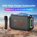 Coluna Bluetooth Portátil HOPESTAR S85M 50W para Exterior com Microfone, S85 + 1 Microfone