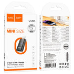 Adaptador Transparente hoco UA36A 8 Pinos Macho para USB-C / Tipo-C Fêmea OTG, 8 Pinos Macho para USB-C / Tipo-C Fêmea