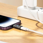 Adaptador Transparente hoco UA36A 8 Pinos Macho para USB-C / Tipo-C Fêmea OTG, 8 Pinos Macho para USB-C / Tipo-C Fêmea