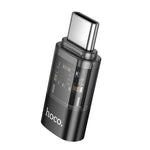Adaptador Transparente hoco UA36D USB-C / Tipo-C Macho para 8 Pinos Fêmea OTG, USB-C / Tipo-C Macho para 8 Pinos Fêmea
