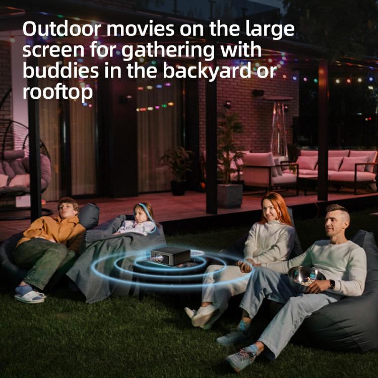 Projetor Inteligente AUN U002 1920x1080P 970ANSI Android 12 Home Theater, Plugue US, Plugue UK, Plugue AU, Plugue EU