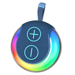 Coluna Bluetooth Portátil para Exterior com Luz RGB Subwoofer de Secretária