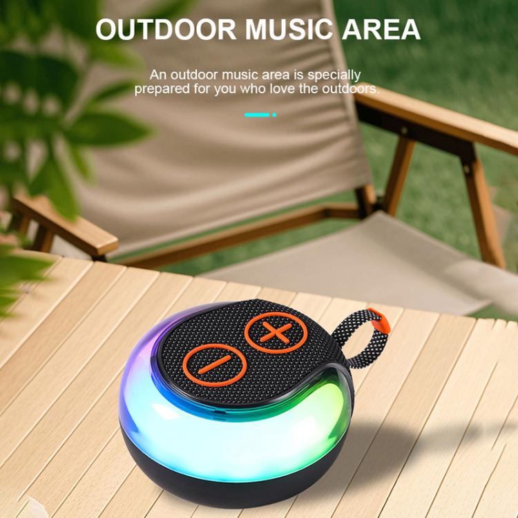 Coluna Bluetooth Portátil para Exterior com Luz RGB Subwoofer de Secretária