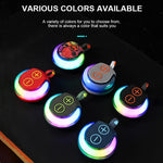 Coluna Bluetooth Portátil para Exterior com Luz RGB Subwoofer de Secretária