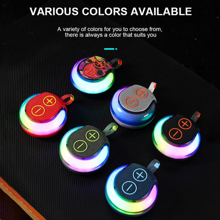 Coluna Bluetooth Portátil para Exterior com Luz RGB Subwoofer de Secretária