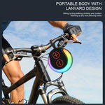 Coluna Bluetooth Portátil para Exterior com Luz RGB Subwoofer de Secretária