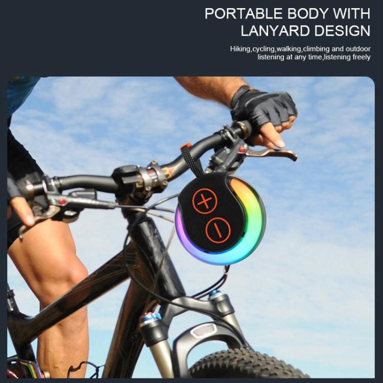 Coluna Bluetooth Portátil para Exterior com Luz RGB Subwoofer de Secretária