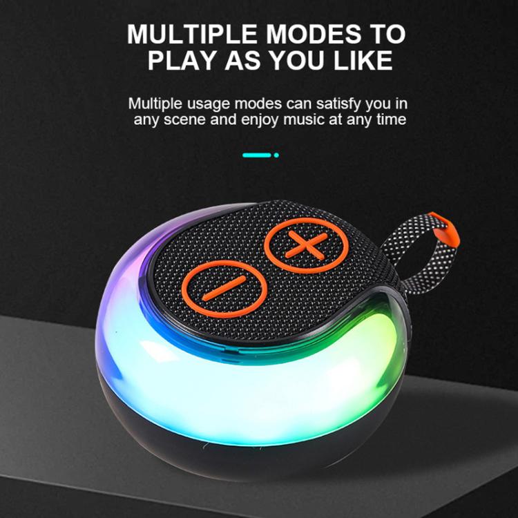 Coluna Bluetooth Portátil para Exterior com Luz RGB Subwoofer de Secretária
