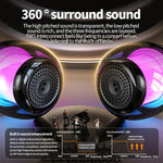 Coluna Bluetooth Subwoofer Portátil com Luz Ambiente RGB Giroscópica M88, M88