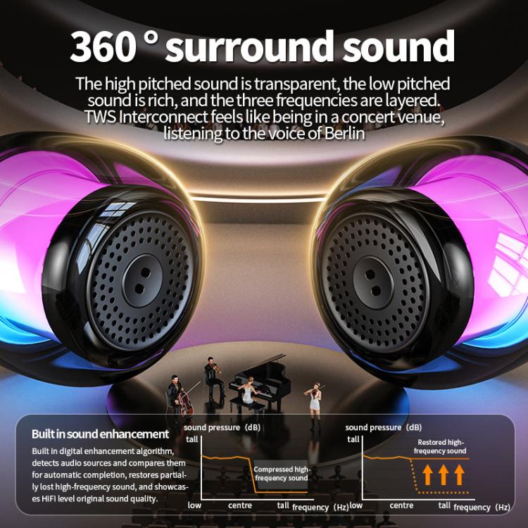Coluna Bluetooth Subwoofer Portátil com Luz Ambiente RGB Giroscópica M88, M88