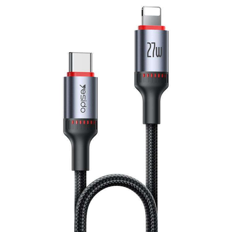 Yesido CA182 PD27W 3A Cabo de Dados de Carregamento USB-C / Tipo-C para 8 Pinos, Comprimento: 1.2m, CA182