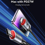 Yesido CA182 PD27W 3A Cabo de Dados de Carregamento USB-C / Tipo-C para 8 Pinos, Comprimento: 1.2m, CA182