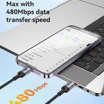 Yesido CA182 PD27W 3A Cabo de Dados de Carregamento USB-C / Tipo-C para 8 Pinos, Comprimento: 1.2m, CA182