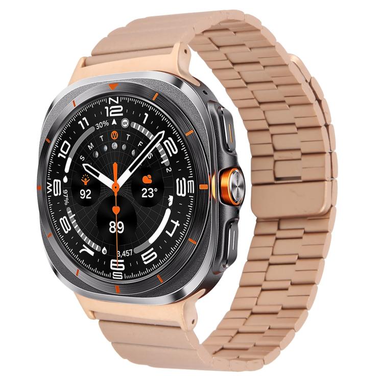 Pulseira de Relógio Magnética em Aço Inoxidável com Bambu, Para Samsung Galaxy Watch Ultra 47mm / Ultra 2025