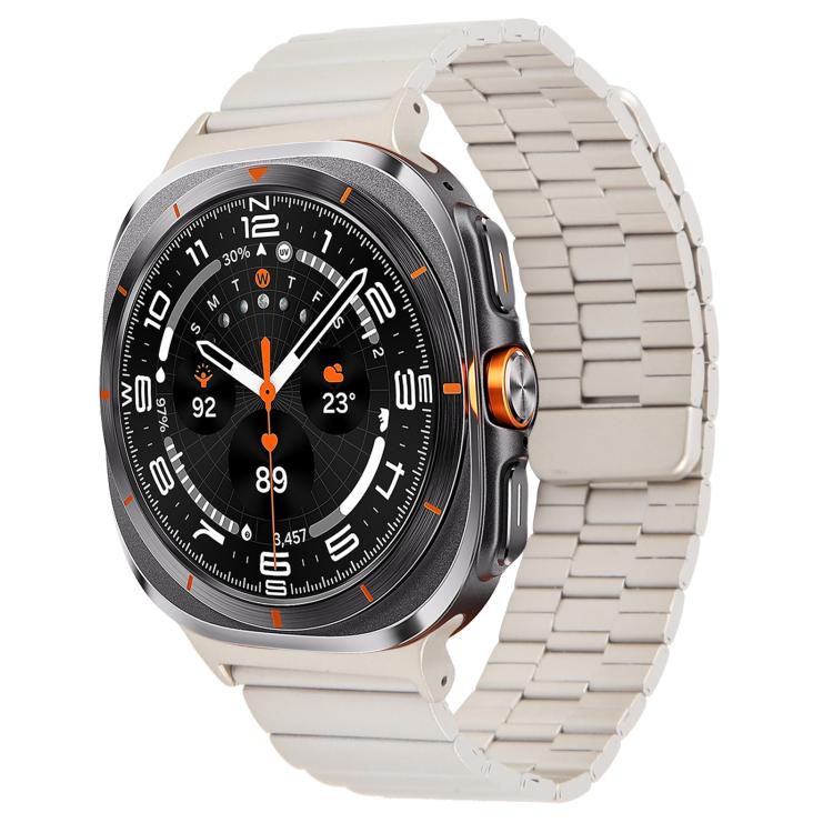 Pulseira de Relógio Magnética em Aço Inoxidável com Bambu, Para Samsung Galaxy Watch Ultra 47mm / Ultra 2025