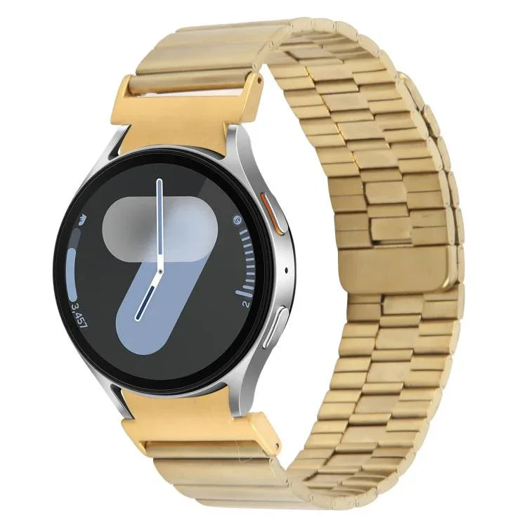 Correia de Relógio Magnética de Liberação Rápida em Metal de Bambu, Para Samsung Galaxy Watch 7 / 6 / 5 / 4