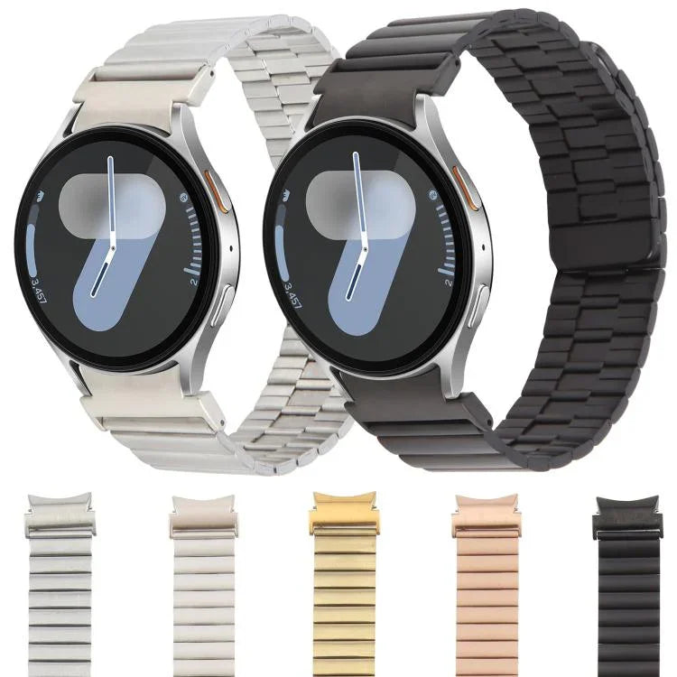 Correia de Relógio Magnética de Liberação Rápida em Metal de Bambu, Para Samsung Galaxy Watch 7 / 6 / 5 / 4