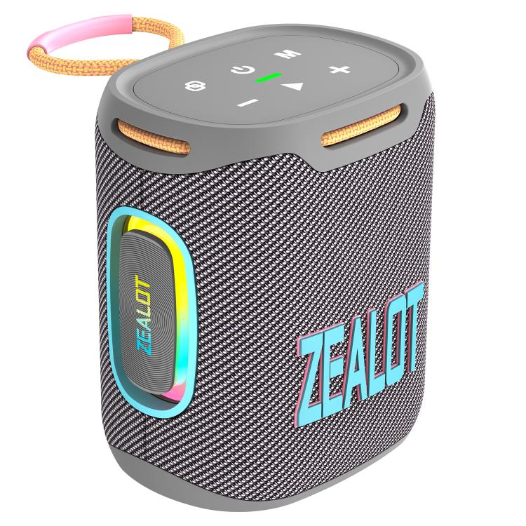 Coluna Bluetooth Zealot S122 25W Alta Potência IPX6 Resistente à Água com Luz RGB para Exterior