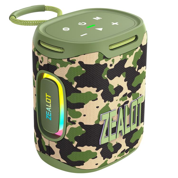 Coluna Bluetooth Zealot S122 25W Alta Potência IPX6 Resistente à Água com Luz RGB para Exterior