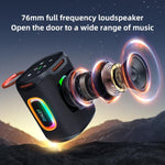Coluna Bluetooth Zealot S122 25W Alta Potência IPX6 Resistente à Água com Luz RGB para Exterior